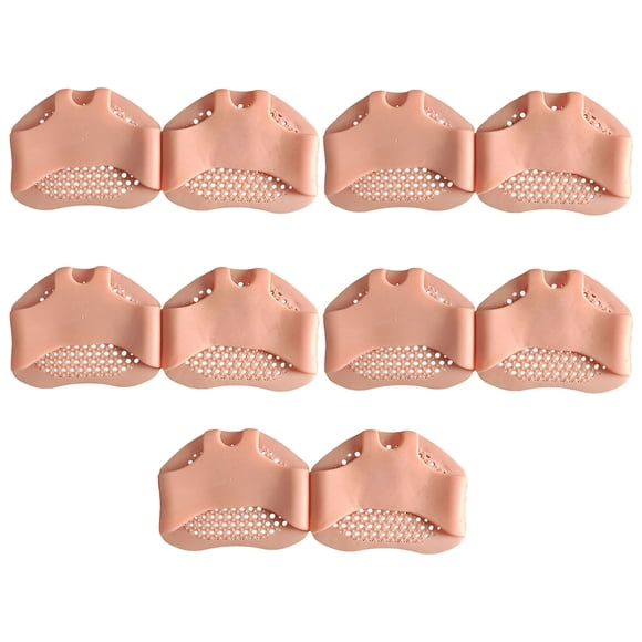Forefoot Pads 10 Pairs Pads Silicone Foot Pads Washable Metatarsal Pads Portable Foot Cushion Foot Accessory for Foot Forefoot Protection Sole