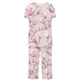 thumbnail image 3 of Rbaofujie Chemises de Nuit pour Femmes Femmes Décontracté Col Rond Manches Courtes Blouse Pantalon Mode Pyjama Ensemble Pyjama pour Filles, 3 of 4