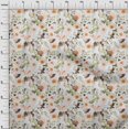 thumbnail image 4 of oneOone Rayon Orange Fabric Florals Sewing Material Print Fabric By The Yard 56 Inch Wide, 4 of 4
