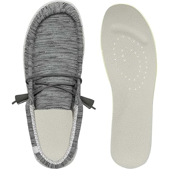 AoVoTo Yolopark Shoe Insoles Replacement for Men's Loafer, Casual Shoes and Hey Dude Shoes, EVA Soft Cushioning Foam Shoe Inserts, Thin Shoe Inserts Comfortable and Light for Men's Wally