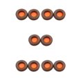 thumbnail image 3 of QualitChoice Coussinets d'Oreilles pour Casque de Jeu Rond en Cuir Remplacement pour Skullcandy HES2.0 Marron 5Ensemble, 3 of 6