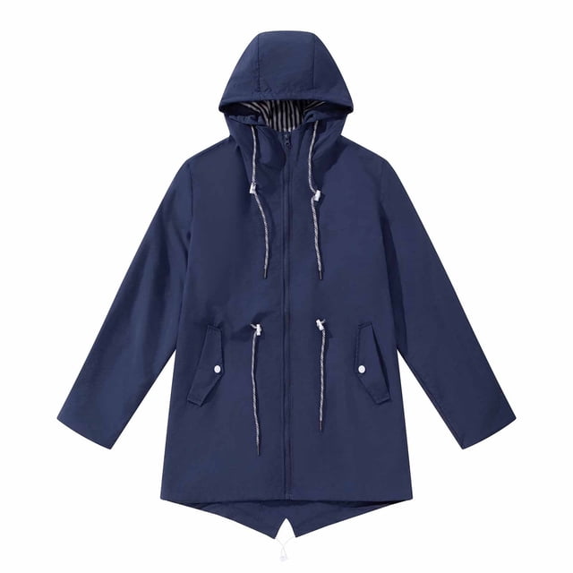 Birdeem Coupe-Vent à Capuche pour Femmes, Couleur Unie, Extérieur