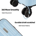 thumbnail image 4 of TRACK TRAVEL 4 Piece Luggage Set ABS+PC Expandable Hardshell TSA Lock Aluminum Trolley Spinner Wheels (Sky Blue, 6 Piece Set), 4 of 7