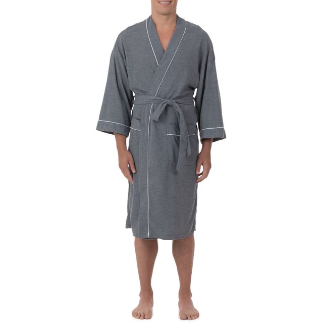Fruit of the Loom Beyondsoft Waffle Robe - Grey