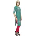 thumbnail image 5 of Bimba Tunique Verte pour Femme à Manches 3/4, kurti Kurta Imprimée, Tenue Ethnique-24, 5 of 5