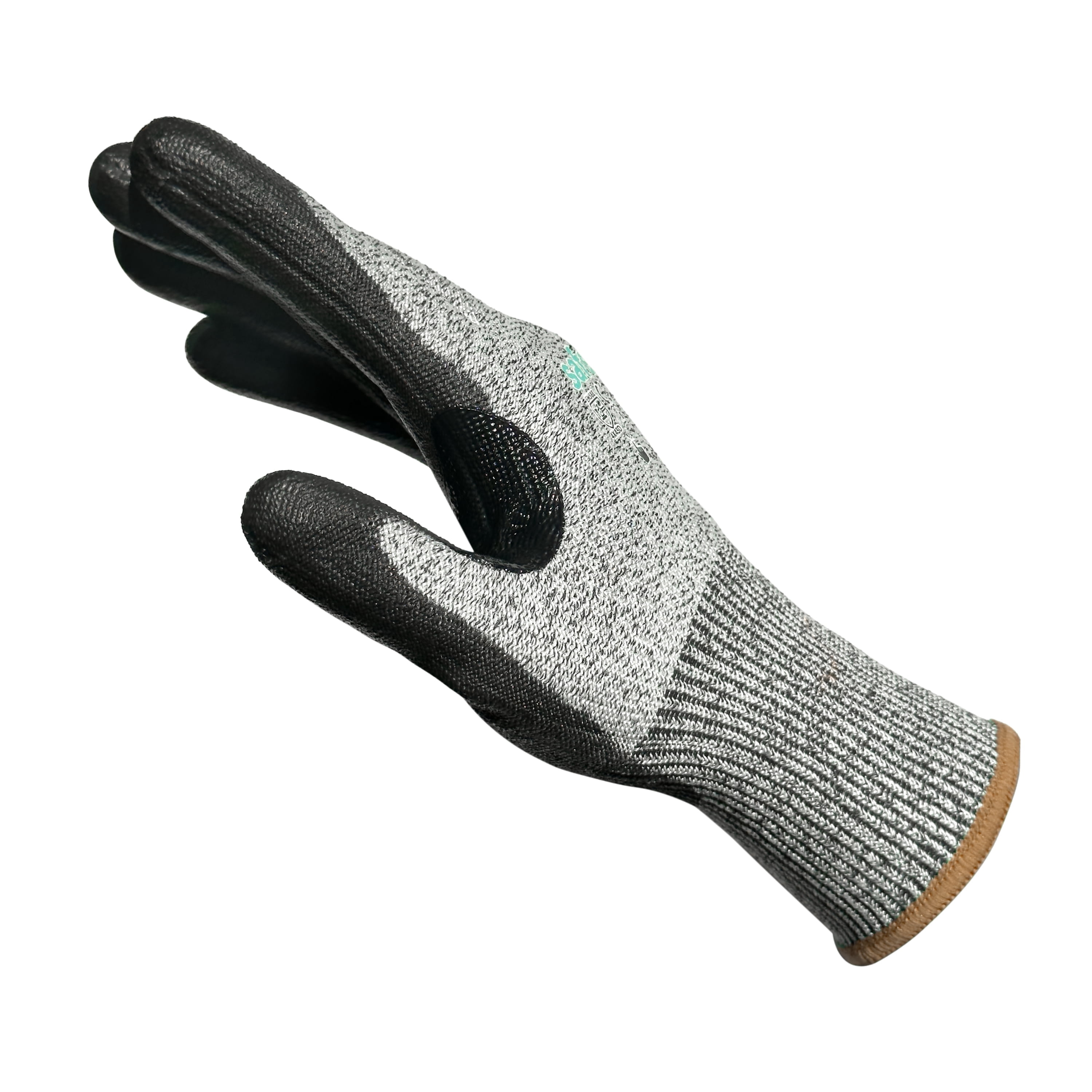 Safedenn PU Coated D Class Cut-Resistant Work Gloves - Abrasion Resistant & Non-Slip Grip, 3 Pairs, L, OEKO-TEX Certified