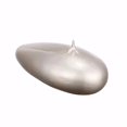 thumbnail image 1 of Benzara BM154406 Smooth Egg Shaped Ceramic Tabletop Decor, Silver, 1 of 1