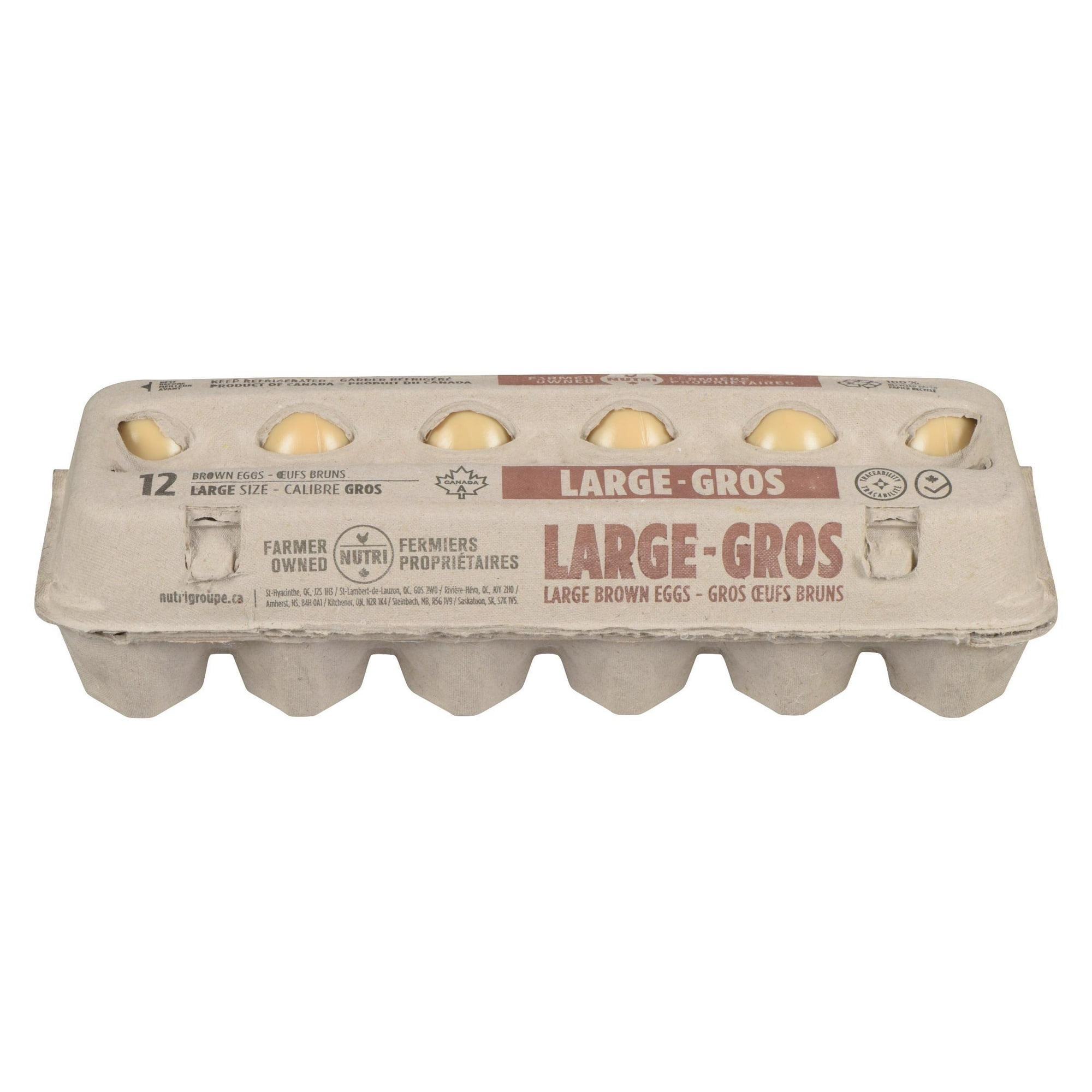 Nutri Gros Bruns 12 Œufs