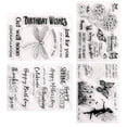 thumbnail image 3 of Maytalsory 4 Pieces/Set Reusable Silicone Embossing Stencil Home School Transparent DIY Crafting Template Embossed Stamp Handicraft Show as Picture 1Set, 3 of 6