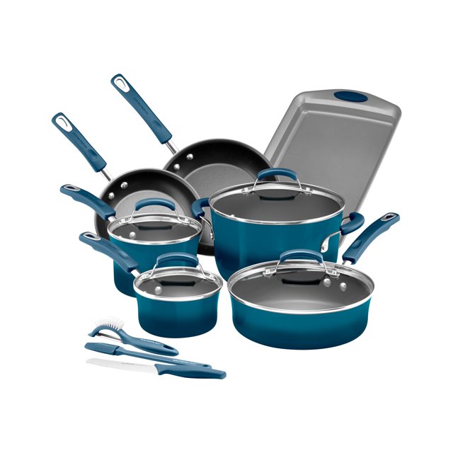 Rachael Ray - Ensemble d'articles de cuisine - 14 Points à traiter - bleu marine