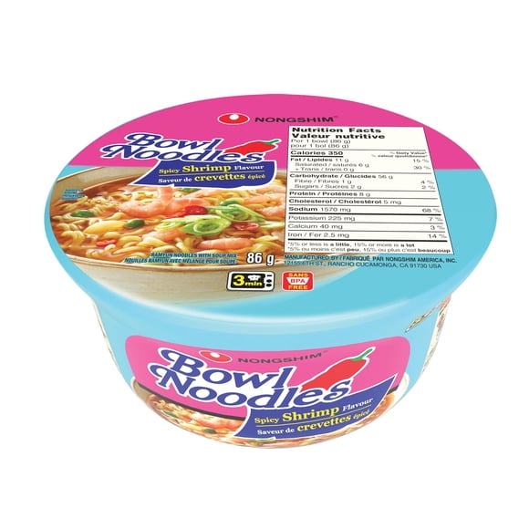 Nongshim Spicy Shrimp Bowl Noodle Soup