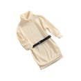 thumbnail image 2 of Kmbangi Robe Tricotée pour Enfants, Jupe à Col Montant avec Ceinture, 2 of 6