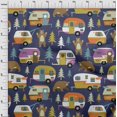 thumbnail image 4 of oneOone Tissu Popeline de Coton Sergé Denim Bleu Matériel de Robe de Camping Randonnée Tissu Imprimé au Mètre 56 Pouces de Large, 4 of 4