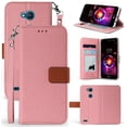 thumbnail image 1 of Case for LG X Power 3, [Rose Gold/Brown] Infolio Wallet Credit Card Slot ID Cover, View Stand [Magnetic Closure, Wrist Strap Lanyard] for LG X Power 3 (2018) MSM8917, 1 of 6