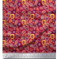 thumbnail image 1 of Soimoi Modal Satin Fabric Geometric Small Printed Craft Fabric by The Yard 42 Inch Wide, 1 of 3