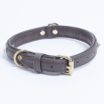 thumbnail image 2 of ATHENS Leather Dog Collar Single Row Rhinestones, 2 of 3