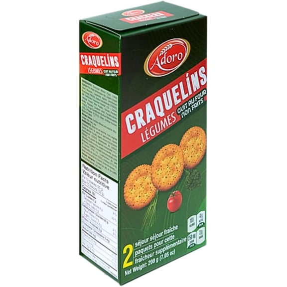 Adoro Craquelins aux Légumes Cuits au Four – 200 g (Lot de 6)
