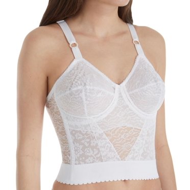 Soutien-gorge Longline Sans Armatures à Bonnets Extensibles Rago 2202 Lacette pour Femme (Blanc 42D)