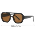 thumbnail image 2 of Lunettes de Soleil Rétro des Années 70 Monture Hexagonale Carrée Design à Double Pont pour Lunettes de Cyclisme, 2 of 2