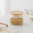 thumbnail image 2 of Mainstays Glass Kitchen Food Storage  Jar 2L  glass jar with bamboo lid, 2 of 5