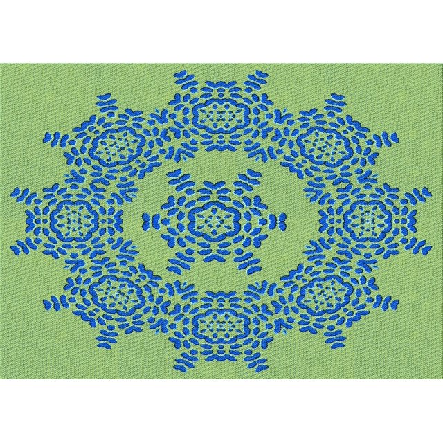 Ahgly Company Machine Washable Indoor Rectangle Transitional Aquamarine Stone Green Area Rugs, 2' x 4'