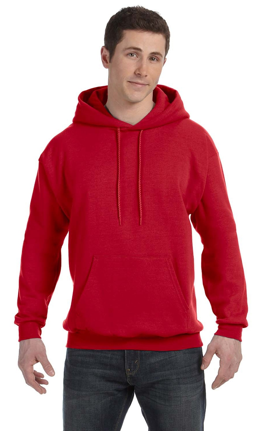 The Hanes 78 oz EcoSmart 50/50 Pull à Capuche - Rouge Profond - TG