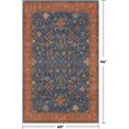 thumbnail image 2 of Hazo Haus Dark Blue & Terracotta 5x8 Living Room Rug - Machine Washable Area Rugs for Bedroom, Dining Room, Kitchen Floor, Small Office, Low Pile Non-Slip Rubber Backing & Stain Resistance, 2 of 8