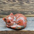 thumbnail image 2 of Natural Quartz Crystal Sleeping Cat Decoration Crystal Cat Sleeping Statue 2 Inch Opal Cat Crystal Statue Statue For Home Meditation, 2 of 9