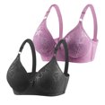 thumbnail image 1 of Timegard 2 Pc Bras Summer for Women Adjustable Strap Lace Full Coverage Wirefree Comfortable Everyday Bra, 1 of 3