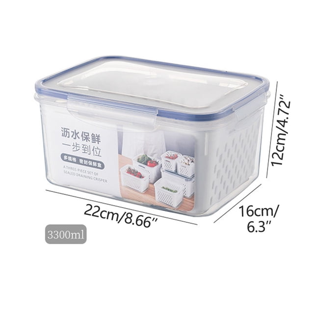 Produce Keepers, Refrigerator Storage Containers, Fresh Food Organizer Bins, Leak Proof Lid, Removable Colander, Microwave And Dishwasher reliable, Space Saving Kitchen Organization