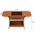 thumbnail image 2 of Toytexx Table Basse Pliante avec Tiroir et Rangement à 2 Niveaux, Table Basse Roulante Extensible avec Cadre en Métal, Table de Salon Moderne, Brun, 2 of 7