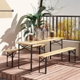thumbnail image 2 of Outsunny 71" Portable Heavy Duty 3pc Picnic Table, 2 of 10