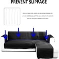 thumbnail image 3 of 2024 L Shape Sofa Slipcover Reversible Sectional Couch Cover Chaise Lounge Cover Furniture Protector Cover Large Size Gray, 3 of 9