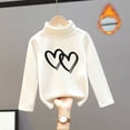 thumbnail image 2 of Girls Fall T Shirts High Collar Velvet Warmth Soft Unisex D Going Out Fall Tops for 9-10 Years, 2 of 3