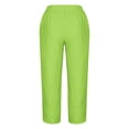thumbnail image 5 of RXIRUCGD Capris d'Été Confortables et Amples pour Femmes, Couleur Unie, Vert, Taille : S, 5 of 5