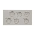 thumbnail image 2 of Oleegame 2PC Cookie Mold Halloween Silicone Tools Halloween Expression Pumpkin Collection Mould Fun DIY Pink And Grey, 2 of 9