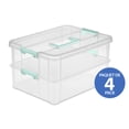 thumbnail image 1 of Sterilite Stack & Carry 2 Layer Handle Box & Tray, 4 Pk, 1 of 9
