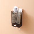 thumbnail image 4 of 1PC Spoon And Lid Rest Wall Mounted Storage Box With Hook Mobile Phone Holder Mobile Phone Charging Station Remote Control Storage Box Self Adhesive Double Sided Tape Fixed Position Black, 4 of 8
