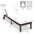 thumbnail image 2 of Gymax Chaise Longue Inclinable de Patio en Rotin Réglable avec Coussin et Roues, 2 of 10