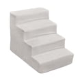 thumbnail image 4 of Bunblic Dog Ramp Stairs Pet Steps Stable for Couch, Sofa, and High Bed Climbing Durable Machine Washable Cover Lightweight Dog Ladder Gray 4 Steps, 4 of 8