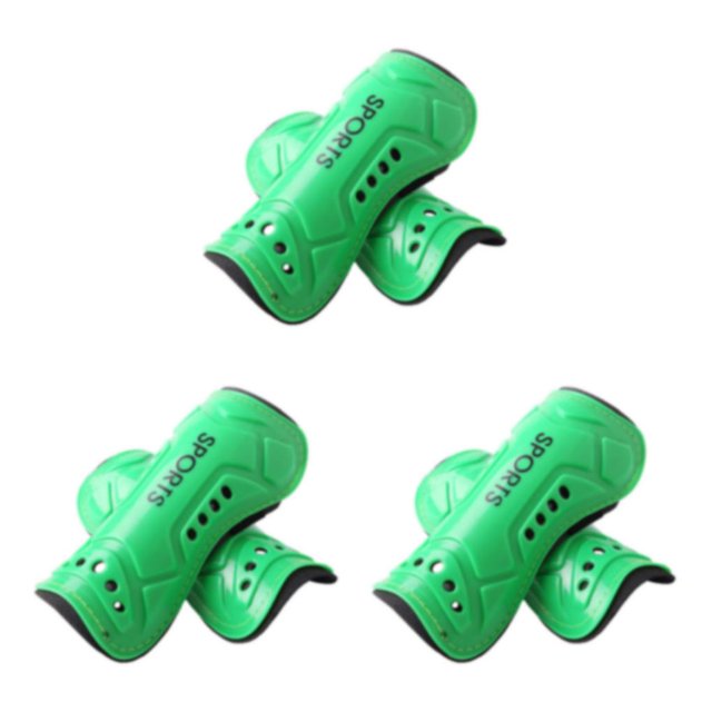 Thinsony Impact Resistance Leg Protector For Adult Soccer Training Durable Construction Injury Prevention kid green 3Set