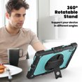 thumbnail image 4 of Case for Lenovo Tab K10 10.3 Inch / M10 FHD Plus 2020 2nd Gen with Screen Protector, 360 Degree Rotating Kickstand Hand Strap Heavy Duty Shockproof Cover with Shoulder Strap, Sky Blue PC, 4 of 7