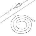 thumbnail image 1 of Collier Snake Chain Rond en Argent Sterling 1 mm pour Femmes 24 Po, 1 of 5