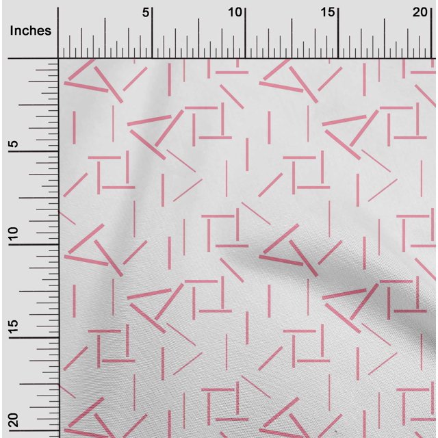 oneOone Silk Tabby Fabric Line Geometric Print Fabric By The Yard 42 Inch Wide