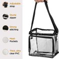 thumbnail image 3 of MOPOOR Clear Lunch Bag -Clear Lunch Bag for Work Double-Deck Reusable Lunch Bag with Adjustable Strap, Front Pocket and Top Compartment for Picnic, Beach, Work, School, 3 of 3