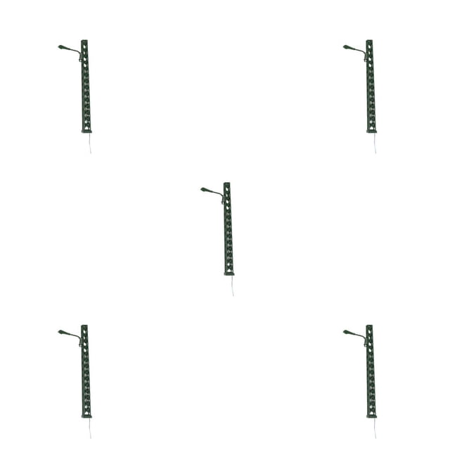 pitrice Model Railway Lamp Classical Pathway Single-Head Lightweight Ladder Streetlights Miniature Outdoor LED Metal Lamppost Green(Warm Light) 5Set