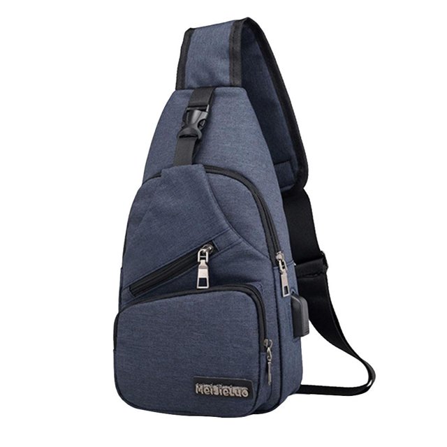 Fashion Mens Bag Pouch Backpack Dark Blue