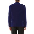 thumbnail image 3 of INSPIRE CHIC Men's Velvet Blazer One Button Party Prom Tuxedo Dinner Suit Jacket L Blue, 3 of 7