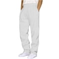 thumbnail image 2 of LIBRCLO Mens Sweatpants with Pockets Athletic Workout Sweat Pants Running Joggers Sweatpants Open Bottom, Gray L, 2 of 5