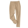 thumbnail image 1 of VEKDONE Womens Linen Long Pants Khaki XXL, 1 of 7